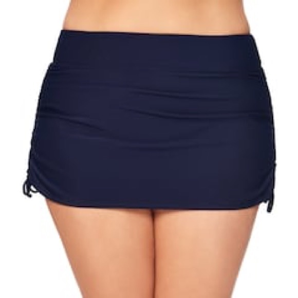 navy swim skirt
